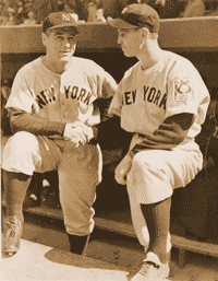 Babe Dahlgren with Lou Gehrig