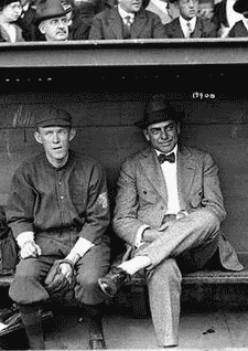 Johnny Evers and Manager George Stallings