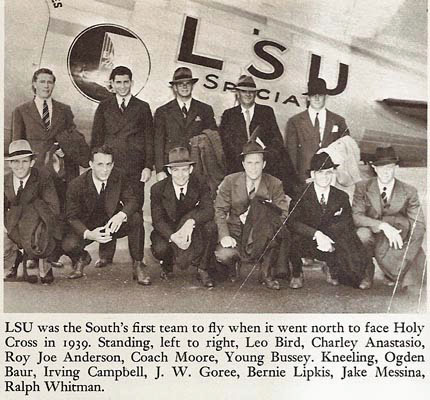1939 LSU Tigers Before Flying to Holy Cross