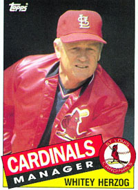 Manager Whitey Herzog, Cardinals