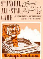 1941 All-Star Game Program Cover