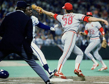 The Kansas City Royals' Franchise Four celebration including a ceremonial  first pitch by, from left, Janie Quisenberry Stone the widow of Dan  Quisenberry, Frank White, Bret Saberhagen and George Brett, before action  against against the Detroit Tigers a